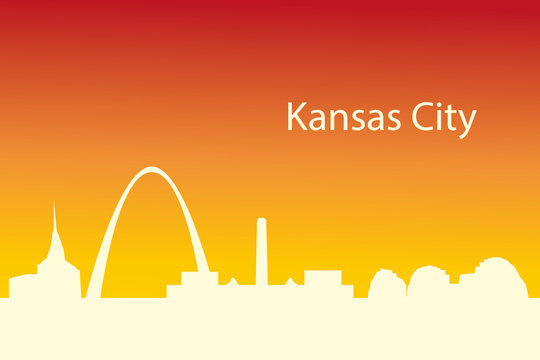 Kansas City, Missouri skyline. Detailed vector silhouette