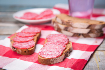 bread with sausage