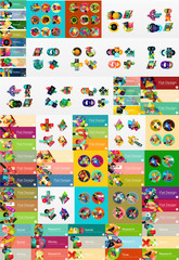 Fototapeta premium Mega collection of flat web infographics