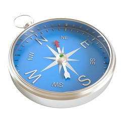 Compass isolated on white background. 3d illustration