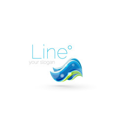 Abstract wave line logo