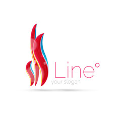 Obraz premium Abstract wave line logo