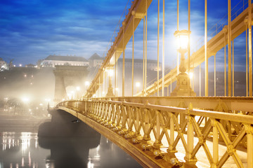 Chain bridge Budapest Hungary