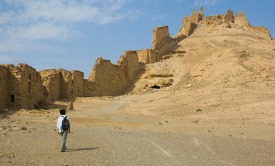 Tourist visiting in Halabia (or Halabiye).