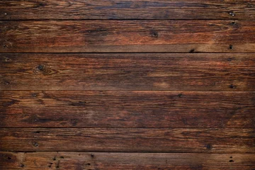 Rolgordijnen Oude rode houten achtergrond, rustiek houten oppervlak met kopieerruimte © vrozhko