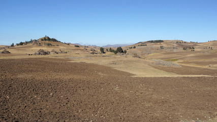 Landschaft in Amhara, Äthiopien, Afrika