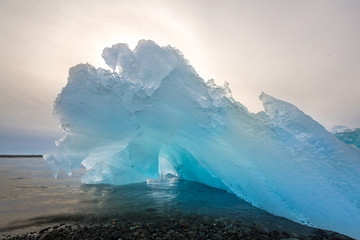 Iceberg beach Jokulsarlon Iceland