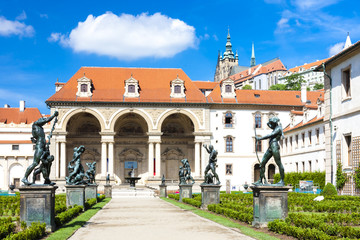 Valdstejnska Garden and Prague Castle, Prague, Czech Republic - obrazy, fototapety, plakaty