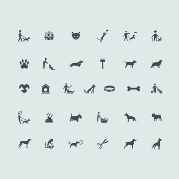 Set of pets icons