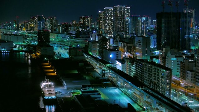Tokyo bayside night scape.