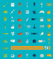 Set of restaurant icons