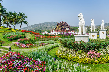 Traditional thai architecture in the Lanna style , Royal Pavilio
