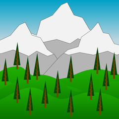 Raster Background with Mountains  3