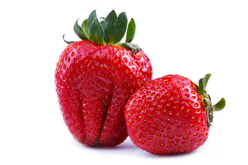 Tasty strawberry on a white background.