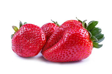 Tasty strawberry on a white background.