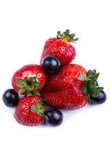 Fototapeta na wymiar Tasty strawberry on a white background.