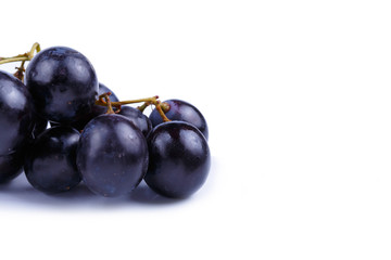 Tasty grapes on a white background.