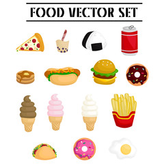 Food vector set