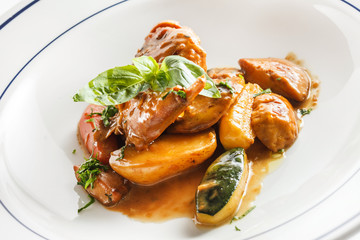 rabbit with vegetables