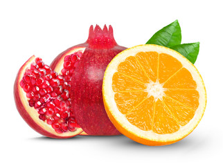 pomegranate and orange