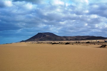 Fototapeta na wymiar Dunes of Corralejo, Fuerteventura, Canary Islands, Spain