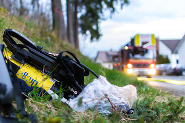 Atemschutzgerät am Einsatzort