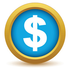 Gold dollar icon