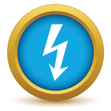 Gold lightning icon