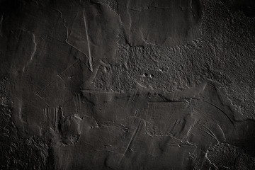 Black painted wall texture background