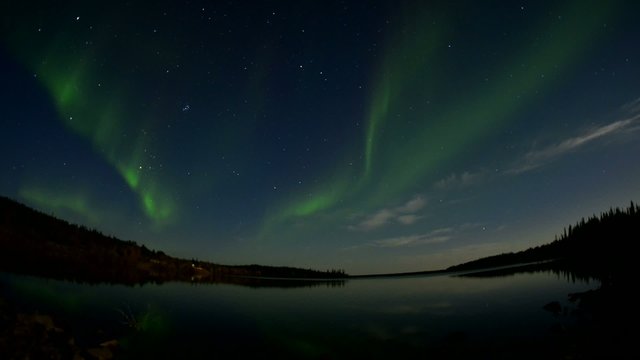 Timelapse of the Aurora borealis (Northern lights)