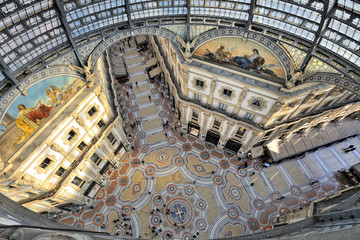 Milano Galleria Vittorio Emanuele dall'alto