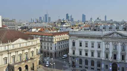 Fototapeta na wymiar Milano museo Gallerie d'Italia - Piazza della Scala