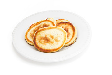 Obraz na płótnie Canvas Homemade pancakes on a plate