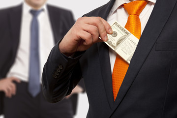 Bribe, concept for corruption