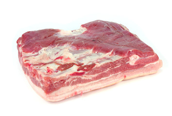 a piece of pork on a white background