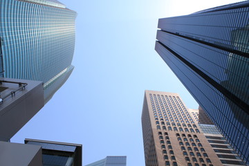 Obraz na płótnie Canvas 汐留の高層ビル