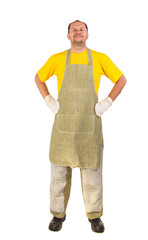 Fototapeta premium Worker wearing apron.