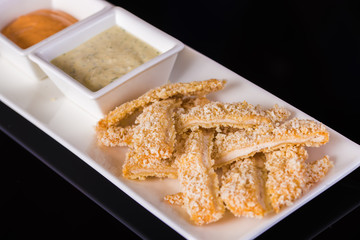  Fish fillets with sauces