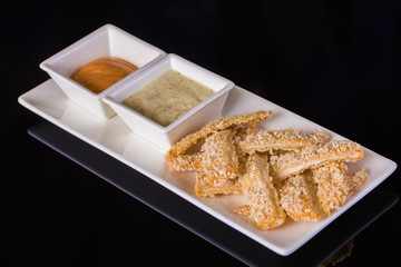  Fish fillets with sauces