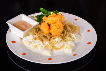 Grilled chicken with Chinese cabbage