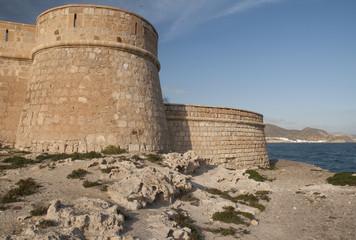 Cabo de Gata-Níjar.St Philip Castle. Almería