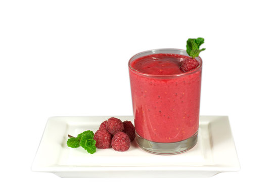 Healthy fresh  delicious homemade raspberry smoothie
