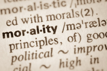 Dictionary definition of word morality