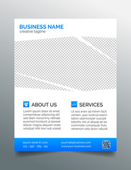 Corporate business flyer template - light blue design