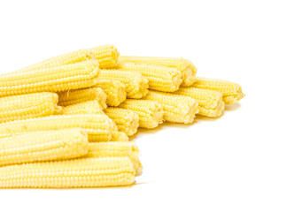 Baby corn isolated on white background