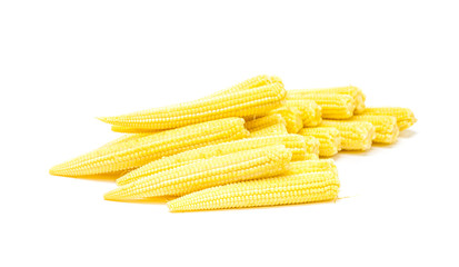 Baby corn isolated on white background