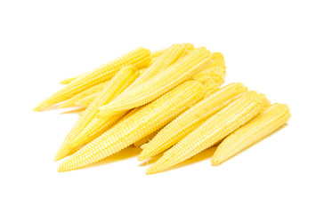 Baby corn isolated on white background