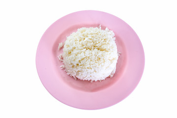 Bowl of Rice on isolated Background