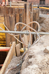 Grundwasserabsenkung - Nadelfilter an einer Saugleitung