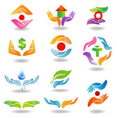 Hands holding and protecting